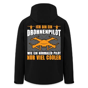 Drohnenpilot Geschenk Drohne Männer Geburtstag - Recycelte Männer Softshell-Jacke von Stanley/Stella - Schwarz - Hinten - AI Model Male 185 light (185cm)