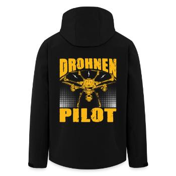 Drohnenpilot Geschenk Drohne Männer Geburtstag - Recycelte Männer Softshell-Jacke von Stanley/Stella - Schwarz - Hinten - AI Model Male 185 light (185cm)