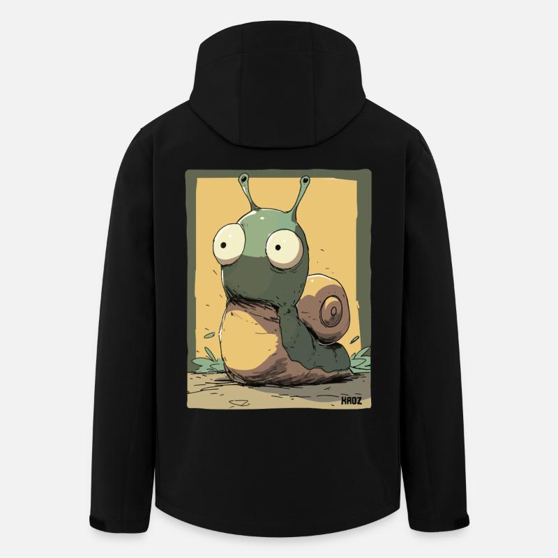 Große Augen Cartoon Schnecke - Recycelte Männer Softshell-Jacke von Stanley/Stella - Schwarz
