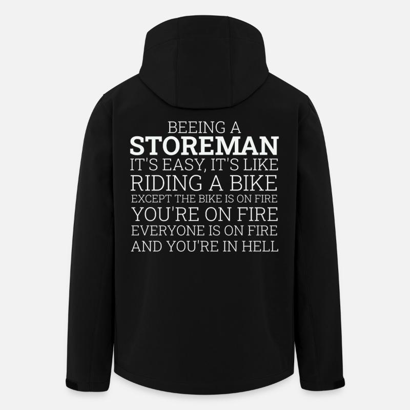 Storeman à vélo - Veste softshell homme en polyester recyclé Stanley/Stella - noir