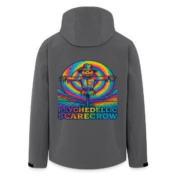 Épouvantail psychédélique Festival EDM trippy - Veste softshell homme en polyester recyclé Stanley/Stella - noir - Dos - AI Model Male 185 light (185cm)