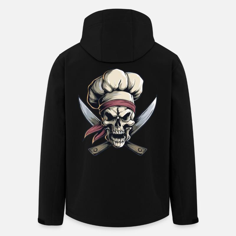 Skull with chef's hat - Men’s Recycled Softshell Jacket by Stanley/Stella - black