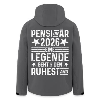 Retiree 2026: A legend retires - Men’s Recycled Softshell Jacket by Stanley/Stella - black - Back - AI Model Male 185 light (185cm)