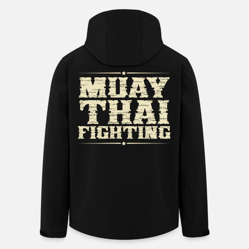 Muay thaï - Veste softshell homme en polyester recyclé Stanley/Stella - noir