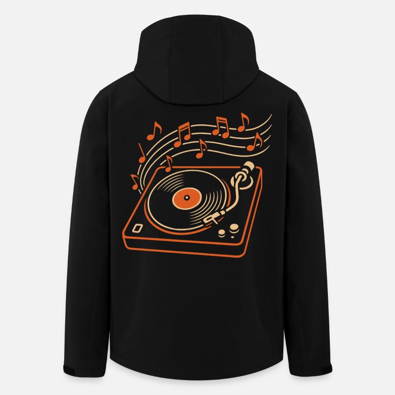 Tourne-disque vinyle pour les mélomanes - Veste softshell homme en polyester recyclé Stanley/Stella - noir