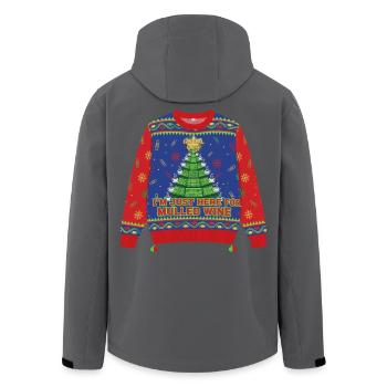 Hier wegen Glühwein - Recycelte Männer Softshell-Jacke von Stanley/Stella - Schwarz - Hinten - AI Model Male 185 light (185cm)