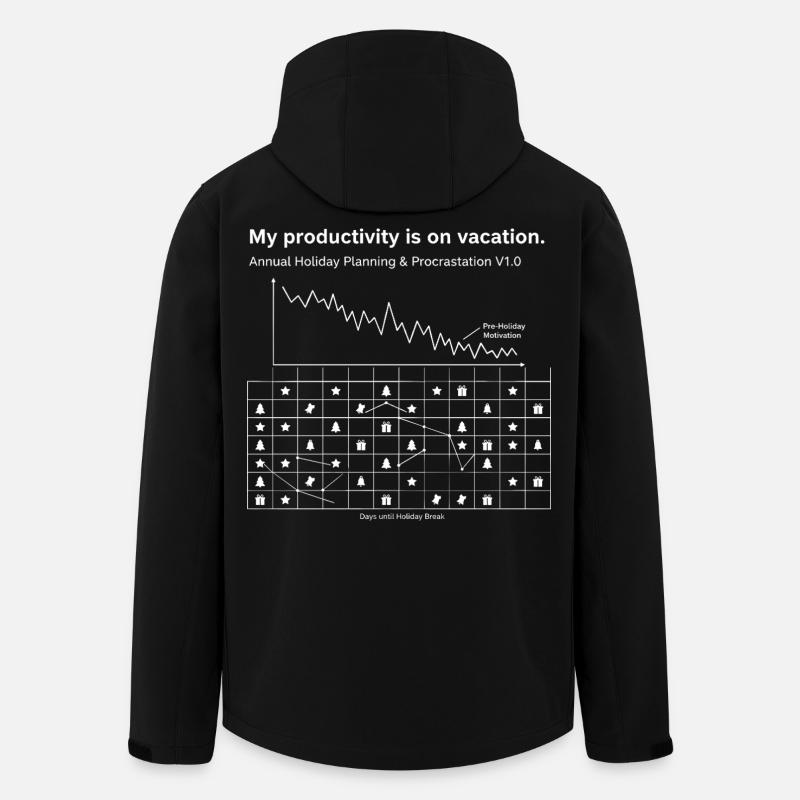 Productivité en vacances - Veste softshell homme en polyester recyclé Stanley/Stella - noir