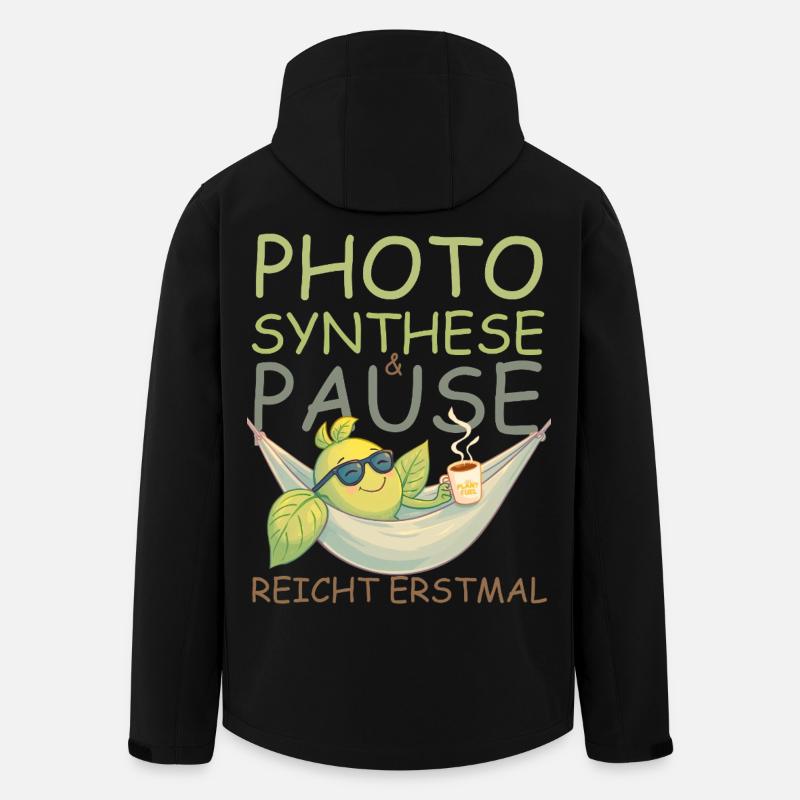 Pause, café, soleil, ça suffit ! - Veste softshell homme en polyester recyclé Stanley/Stella - noir