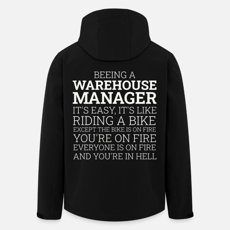 Directeur d’entrepôt à vélo - Veste softshell homme en polyester recyclé Stanley/Stella - noir