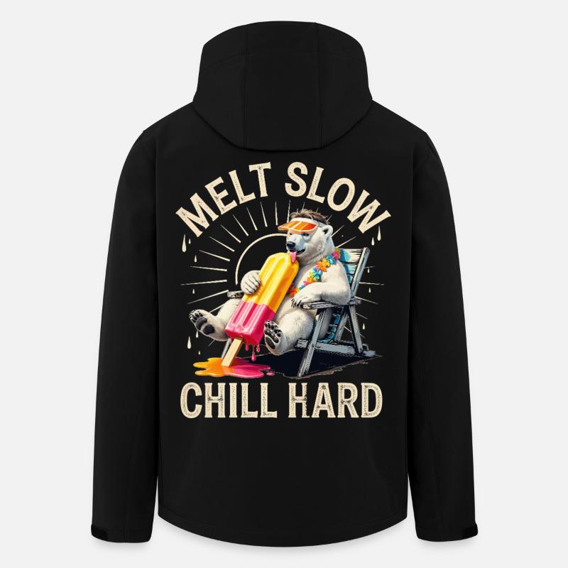 Schmelz langsam Chill Harter Bär - Recycelte Männer Softshell-Jacke von Stanley/Stella - Schwarz