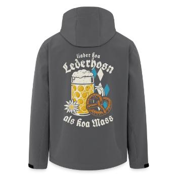 Lieber koa Lederhosen als koa Mass - Gaudi - Men’s Recycled Softshell Jacket by Stanley/Stella - black - Back - AI Model Male 185 light (185cm)