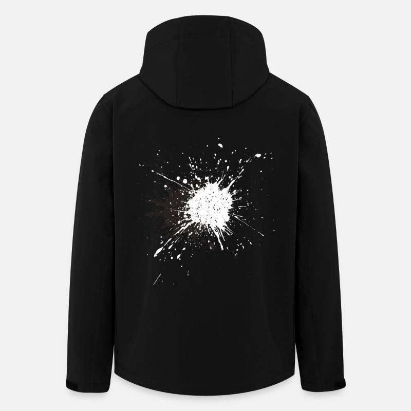 Artistic Paint Shower on Garments - Men’s Recycled Softshell Jacket by Stanley/Stella - black