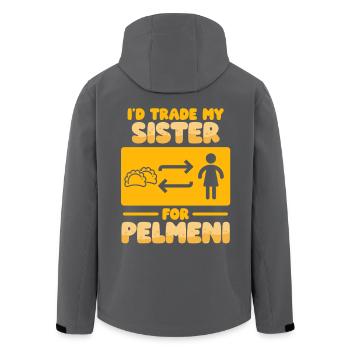 Pelmeni Pelmenis Échanger ma sœur contre Pelmeni - Veste softshell homme en polyester recyclé Stanley/Stella - noir - Dos - AI Model Male 185 light (185cm)