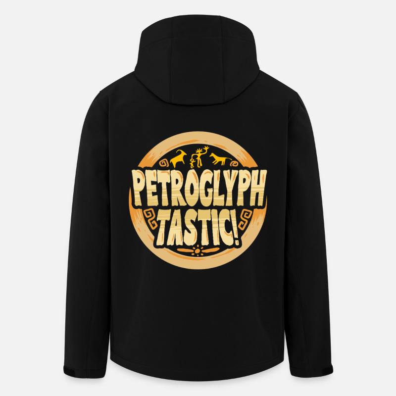 Petroglyphe Tastic Petroglyphen Piktogramme - Recycelte Männer Softshell-Jacke von Stanley/Stella - Schwarz