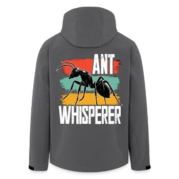 Éleveur de fourmis Éleveur de fourmis Chuchoteur de fourmis - Veste softshell homme en polyester recyclé Stanley/Stella - noir - Dos - AI Model Male 185 light (185cm)