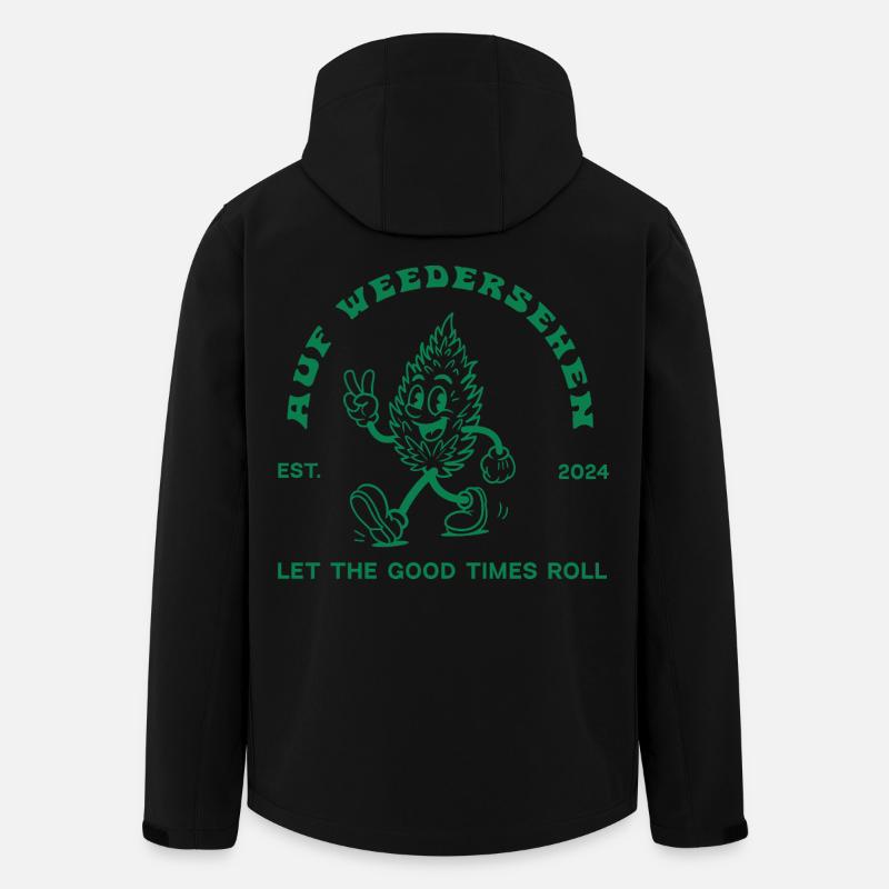 Stoner with Peace Sign - ON WEED - Men’s Recycled Softshell Jacket by Stanley/Stella - black