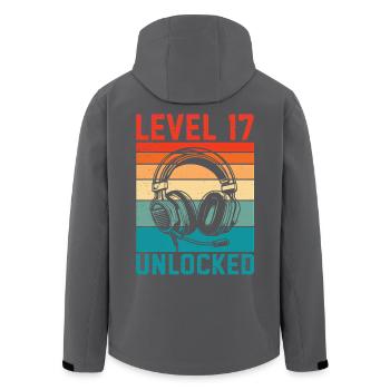 17 Jahre Geburtstag Teen Gamer Level 17 freigeschaltet - Recycelte Männer Softshell-Jacke von Stanley/Stella - Schwarz - Hinten - AI Model Male 185 light (185cm)