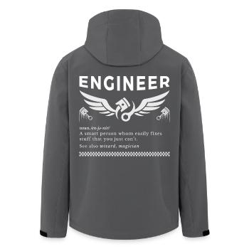 INGÉNIEUR – Le té de définition - Veste softshell homme en polyester recyclé Stanley/Stella - noir - Dos - AI Model Male 185 light (185cm)