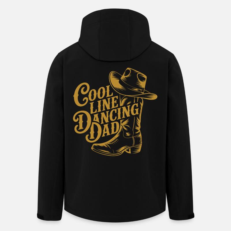 Linedancing Papa Design - Recycelte Männer Softshell-Jacke von Stanley/Stella - Schwarz