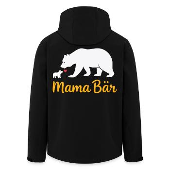 Future Maman MAMA BEAR Rétro Drôle - Veste softshell homme en polyester recyclé Stanley/Stella - noir - Dos - AI Model Male 185 light (185cm)