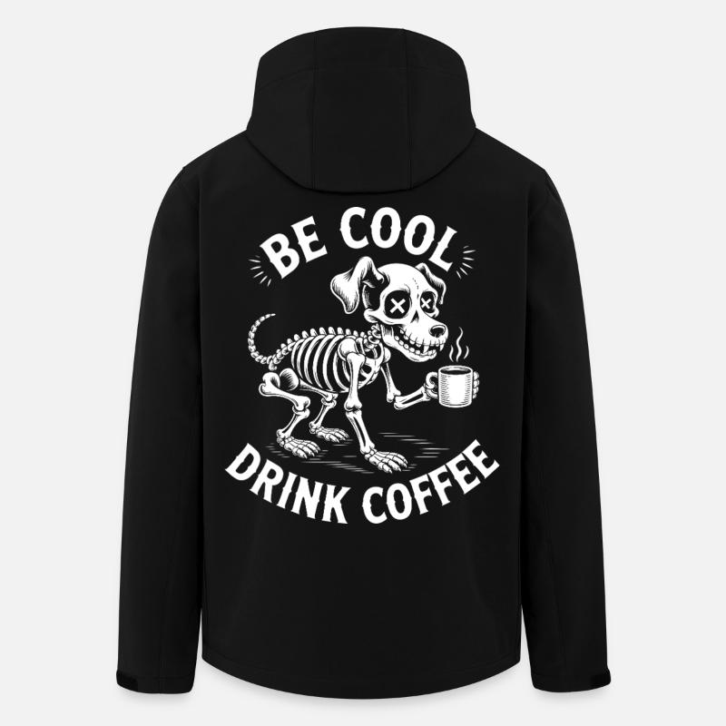 Sei cool, Kaffeeskelett-Welpe - Recycelte Männer Softshell-Jacke von Stanley/Stella - Schwarz