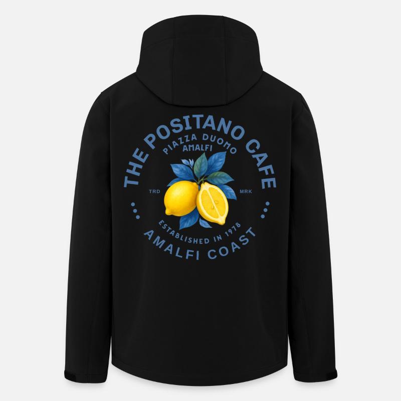Amalfi coast Citron et Feuilles Vibrantes - Veste softshell homme en polyester recyclé Stanley/Stella - noir