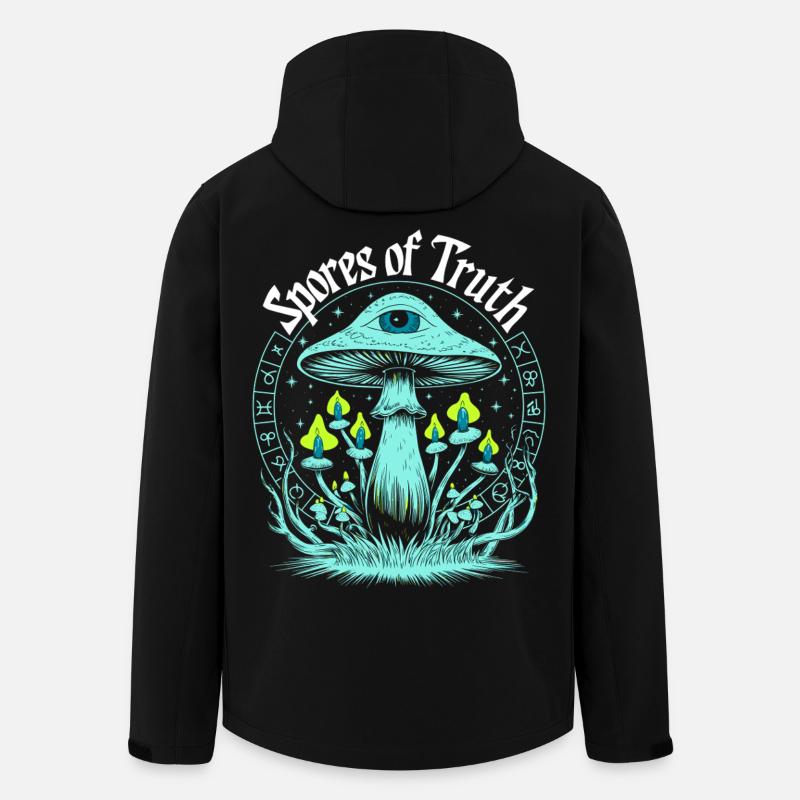 Magic Mushroom - Spiritual Self-Discovery - Men’s Recycled Softshell Jacket by Stanley/Stella - black