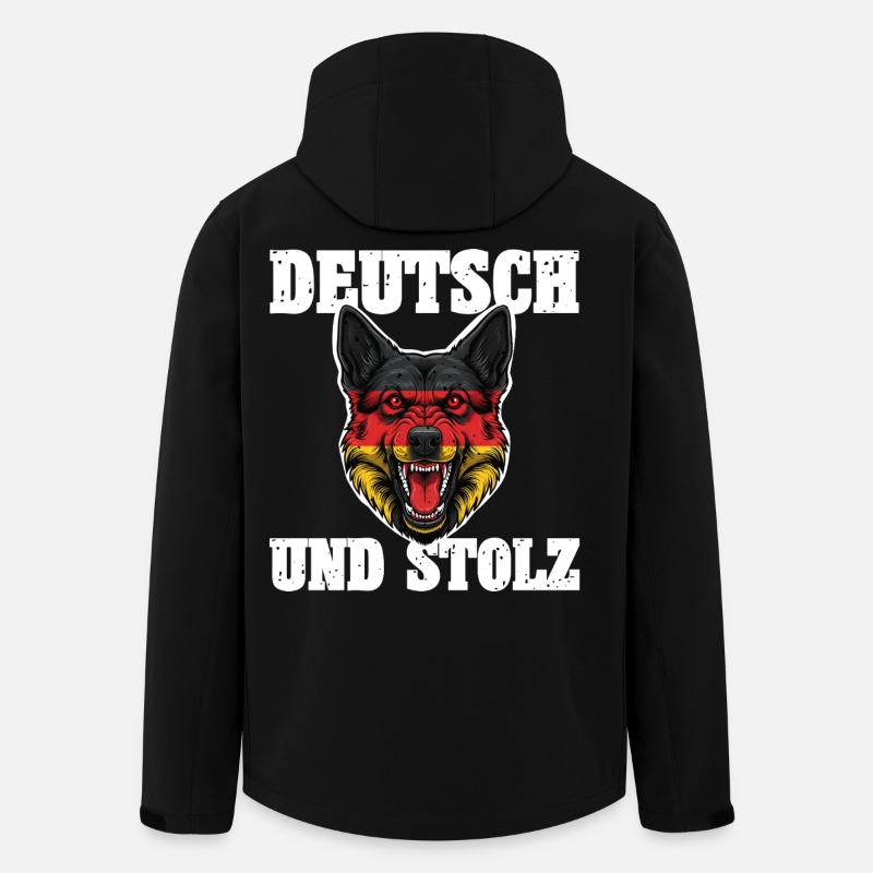 Deutscher Schäferhund - Recycelte Männer Softshell-Jacke von Stanley/Stella - Schwarz