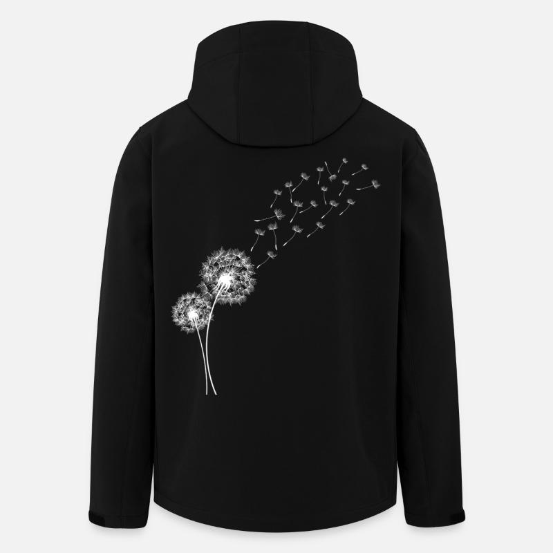 Dandelion Dandelion Flowers in Flight - Men’s Recycled Softshell Jacket by Stanley/Stella - black