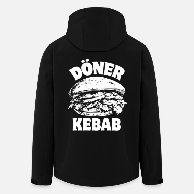 Döner Kebab - Restauration rapide - Spruch - Veste softshell homme en polyester recyclé Stanley/Stella - noir