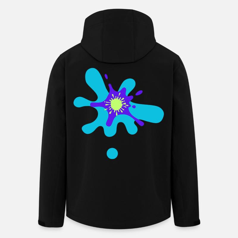 Abstrakter Farbschlag Muster - Recycelte Männer Softshell-Jacke von Stanley/Stella - Schwarz