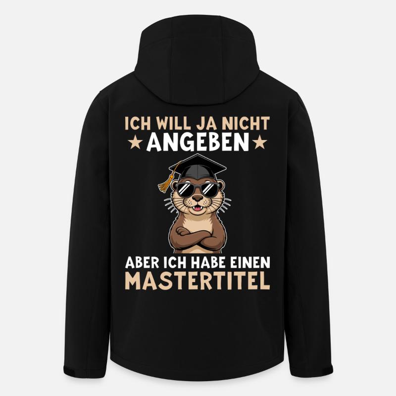 Masterabschluss - Otter mit Mastertitel - Recycelte Männer Softshell-Jacke von Stanley/Stella - Schwarz