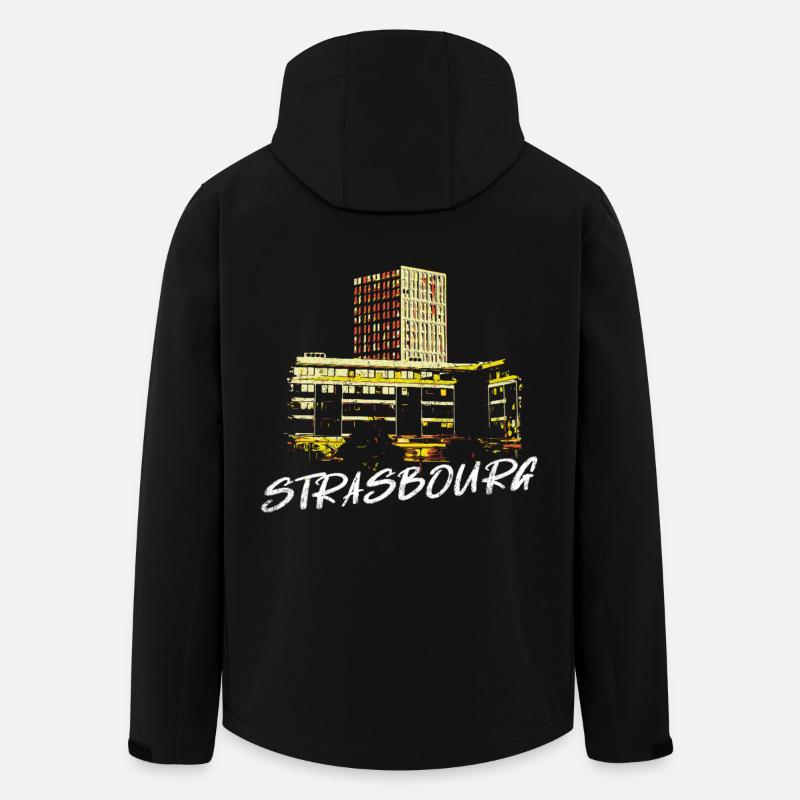 Illustration Rivétoile Strasbourg moderne - Men’s Recycled Softshell Jacket by Stanley/Stella - black