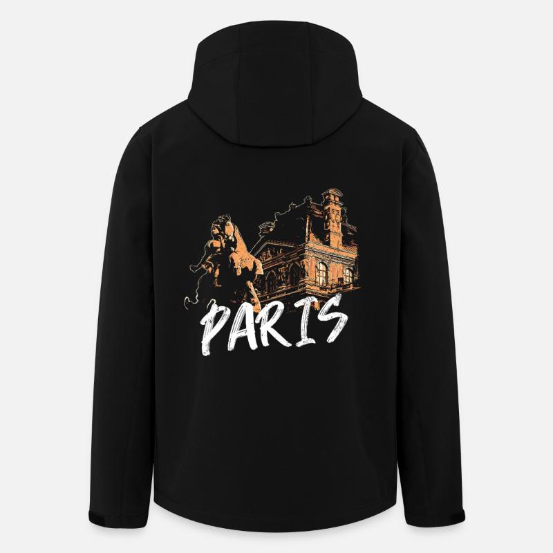 Paris architecture and statue - Men’s Recycled Softshell Jacket by Stanley/Stella - black