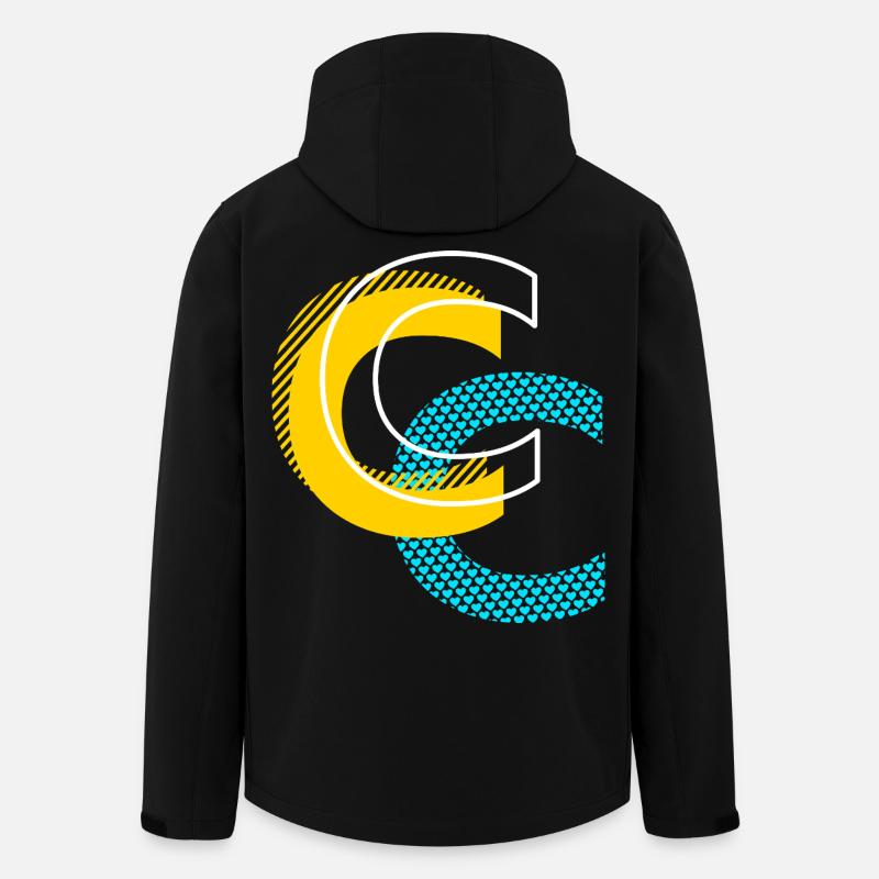 Anfangsbuchstabe C - Recycelte Männer Softshell-Jacke von Stanley/Stella - Schwarz