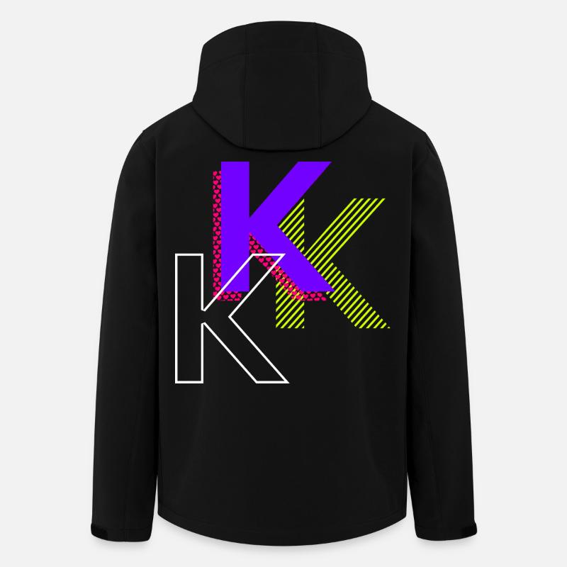 k - Conception de graffitis - Veste softshell homme en polyester recyclé Stanley/Stella - noir
