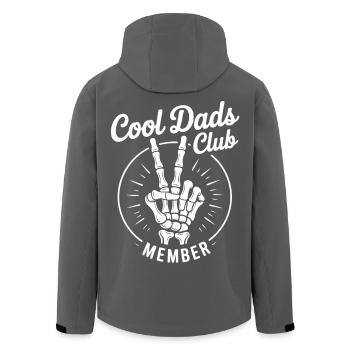 Knochenhand mit Cool Dads Club Schriftzug - Recycelte Männer Softshell-Jacke von Stanley/Stella - Schwarz - Hinten - AI Model Male 185 light (185cm)