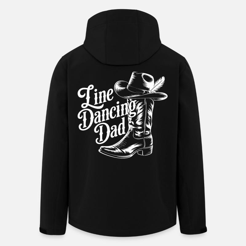 Western Dad Linedancer Design - Recycelte Männer Softshell-Jacke von Stanley/Stella - Schwarz