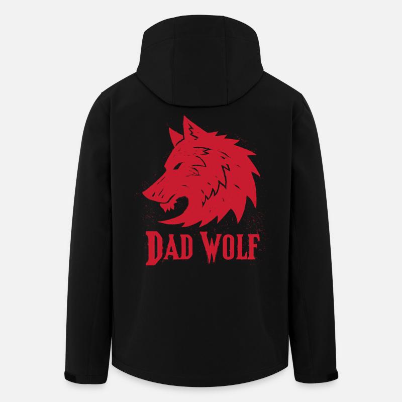 Dad Wolf - Recycelte Männer Softshell-Jacke von Stanley/Stella - Schwarz
