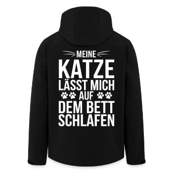 Chat Chat Propriétaire Chat Propriétaire Amoureux des chats - Veste softshell homme en polyester recyclé Stanley/Stella - noir - Dos - AI Model Male 185 light (185cm)