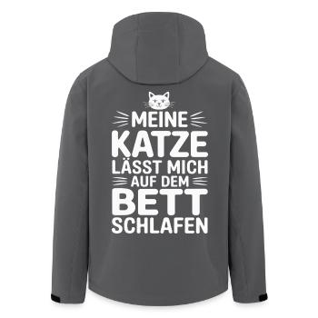 Chat Chat Propriétaire Chat Propriétaire Amoureux des chats - Veste softshell homme en polyester recyclé Stanley/Stella - noir - Dos - AI Model Male 185 light (185cm)