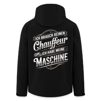 Machine au lieu d’un chauffeur - Veste softshell homme en polyester recyclé Stanley/Stella - noir - Dos - AI Model Male 185 light (185cm)