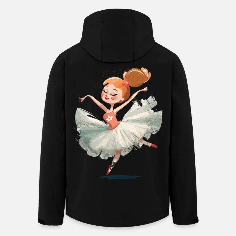 Ballerine danse en rose pastel - Veste softshell homme en polyester recyclé Stanley/Stella - noir