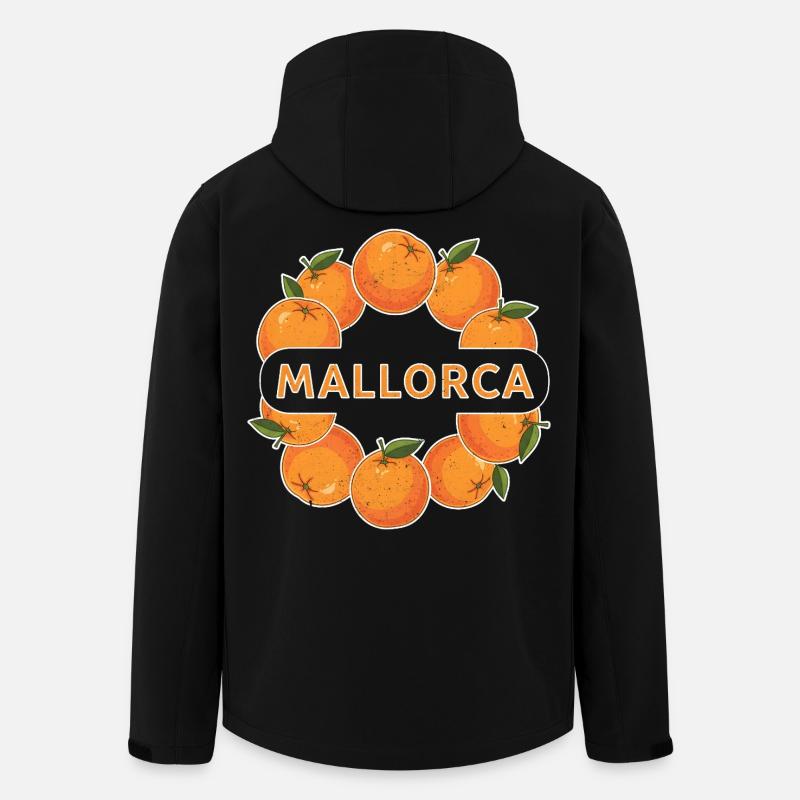 Mallorca Orange Circle - Men’s Recycled Softshell Jacket by Stanley/Stella - black