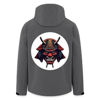 Red Oni Demon Helmet - Men’s Recycled Softshell Jacket by Stanley/Stella - black - Back - AI Model Male 185 light (185cm)
