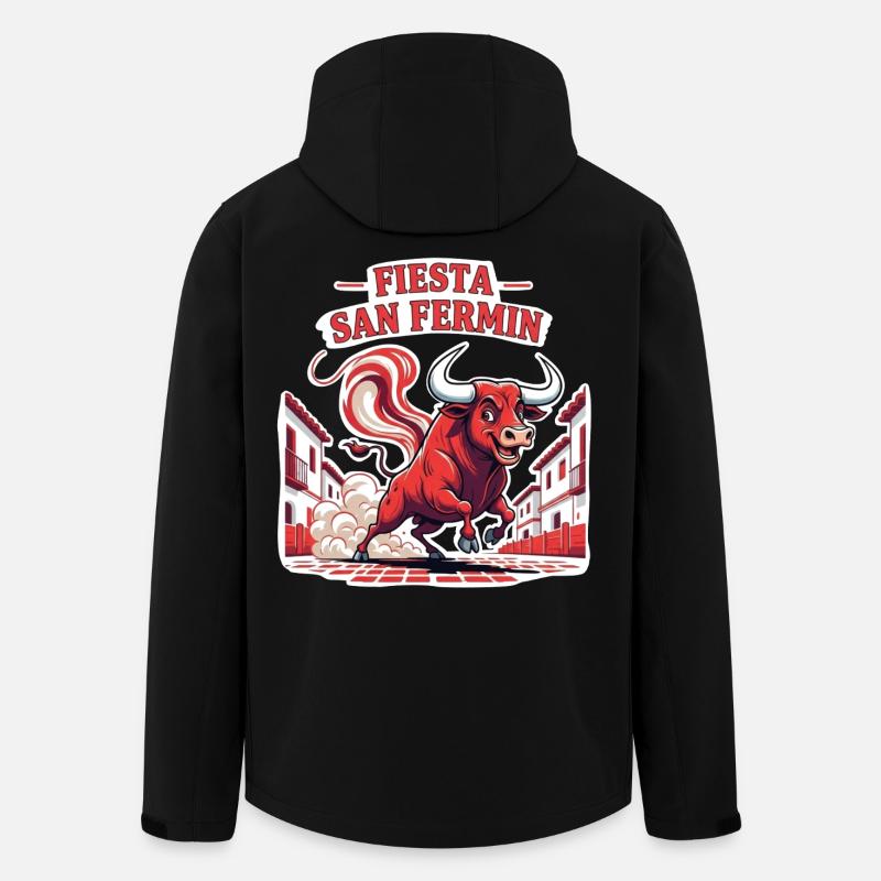 Fiesta San Fermín Bull Run - Men’s Recycled Softshell Jacket by Stanley/Stella - black