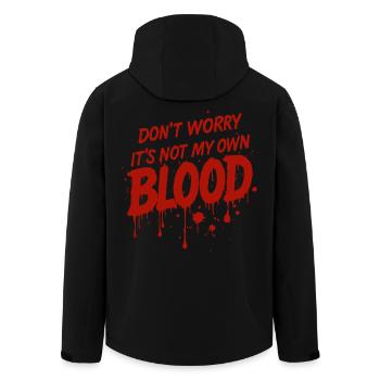 Ne vous inquiétez pas, ce n’est pas mon propre costume de sang amusant - Veste softshell homme en polyester recyclé Stanley/Stella - noir - Dos - AI Model Male 185 light (185cm)