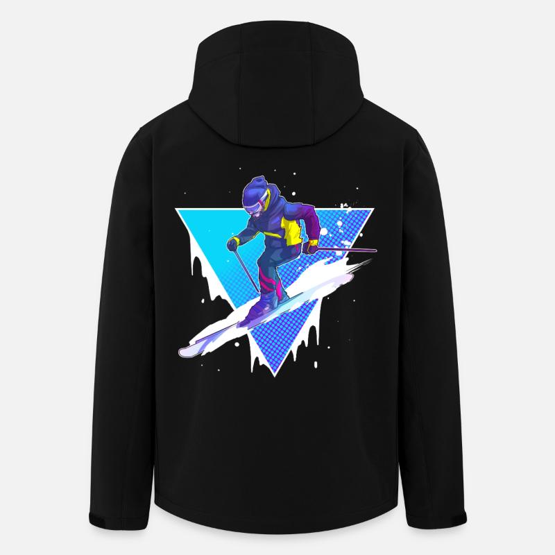 Ski - Recycelte Männer Softshell-Jacke von Stanley/Stella - Schwarz