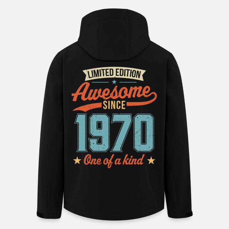 Awesome Since 1970 - Men’s Recycled Softshell Jacket by Stanley/Stella - black