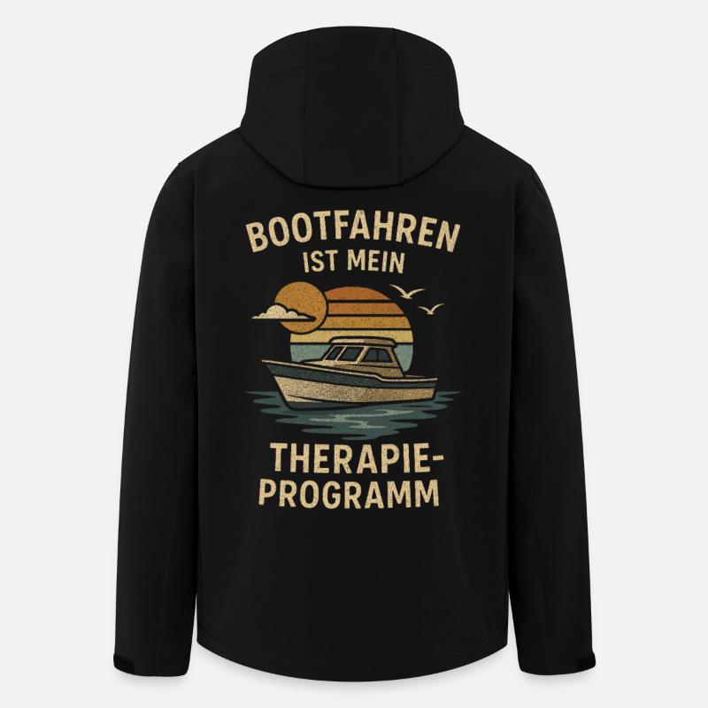 Boating is my therapy program - Men’s Recycled Softshell Jacket by Stanley/Stella - black